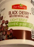 Light black cherry nonfat yogurt