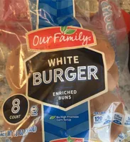 White Hamburger Enriched Buns