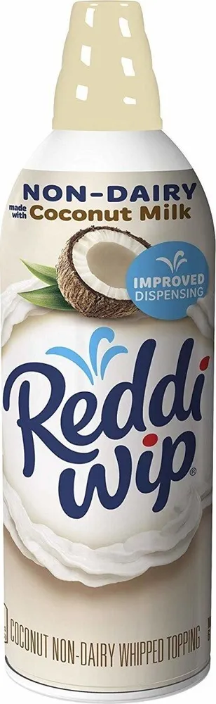 Nondairy made with coconut milk vegan whipped topping