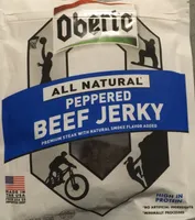 Peppered beef jerky, peppered