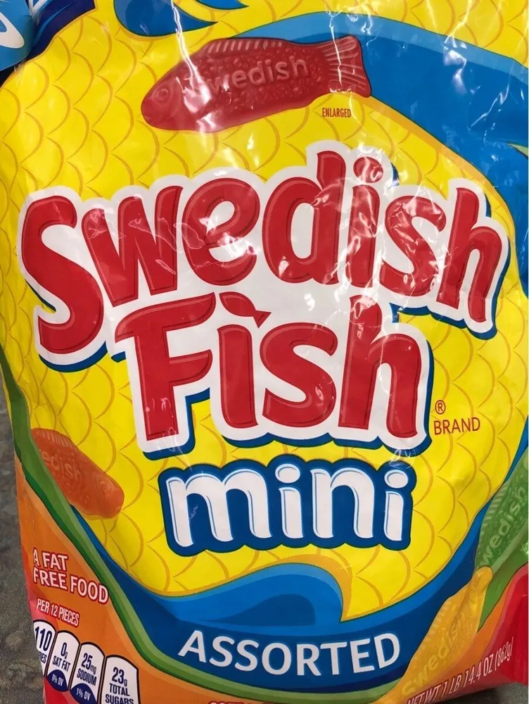 Swedish fish assorted soft candy assorted fat free16x1.9 lb