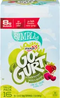 Simply go-gurt strawberry and mixed berry low