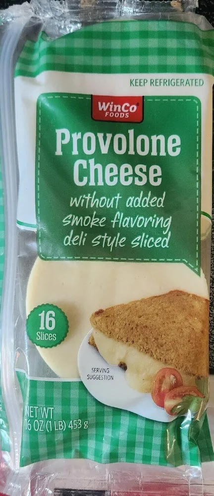 Provolone Cheese without added smoke flavoring deli style sliced