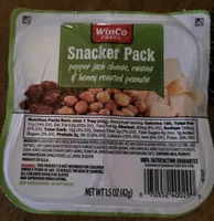 Snacker Pack pepper jack cheese, raisins & honey roasted peanuts
