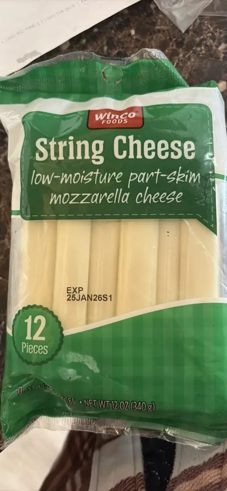 String Cheese low-moisture part-skim mozzarella cheese