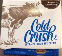 Triple chocolate ultra premium ice cream with fudge swirl and chocolaty chips