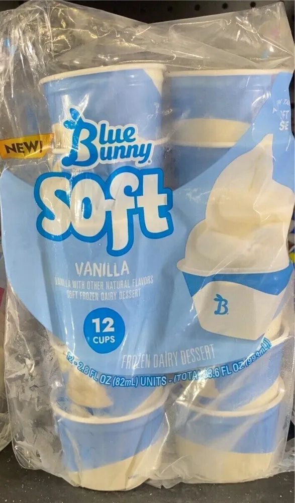 Soft vanilla frozen dairy dessert