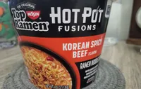 Hot Pot Fusions Korean Spicy Beef Flavor Ramen Noodle Soup