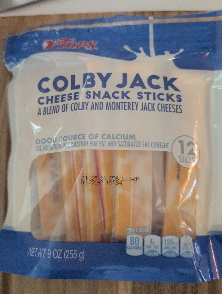 Colby Jack cheese snack sticks