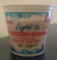 Light strawberry banana nonfat yogurt