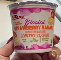 Strawberry banana blended lowfat yogurt
