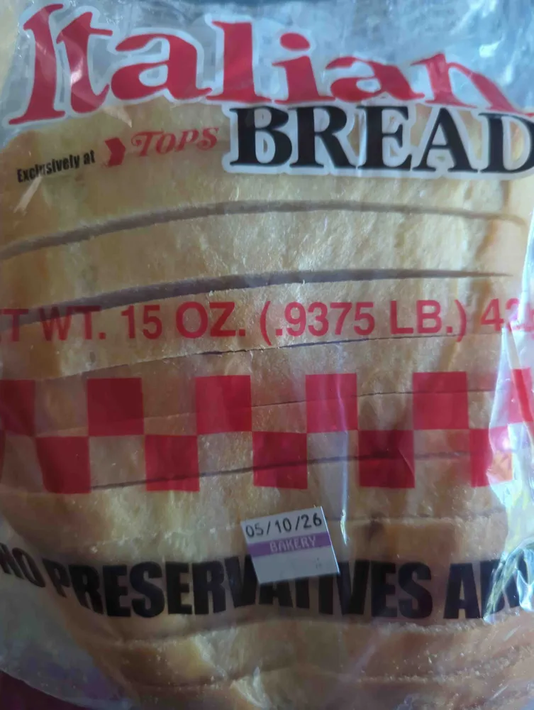 Italian bread, No preservatives