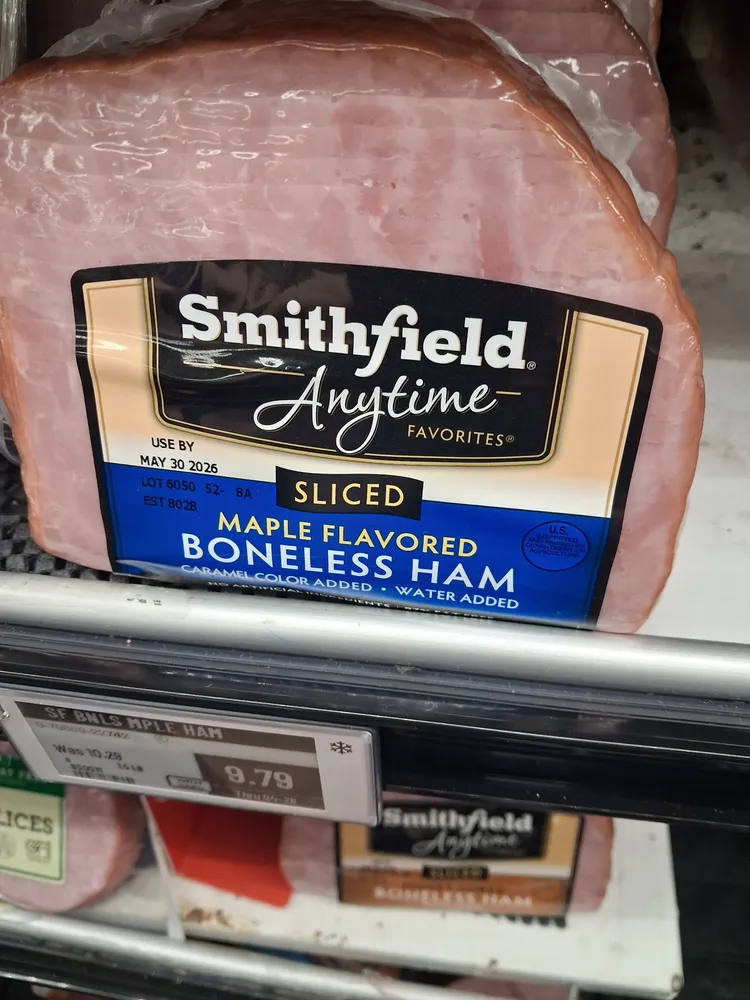 Smithfield sliced maple boneless ham