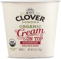 Clover sonoma organic cream on top whole milk yogurt