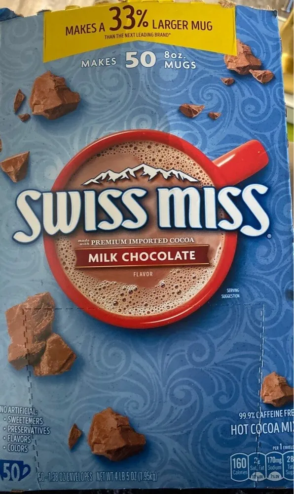 SWISS MISS, milk chocolate, hot cocoa mix