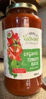 organic TOMATO BASIL pasta sauce