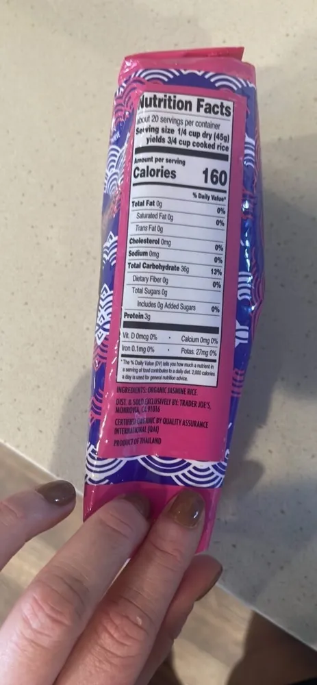 Organic jasmine rice