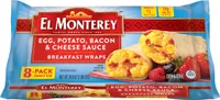 Egg potato bacon & cheese breakfast wrap authentic