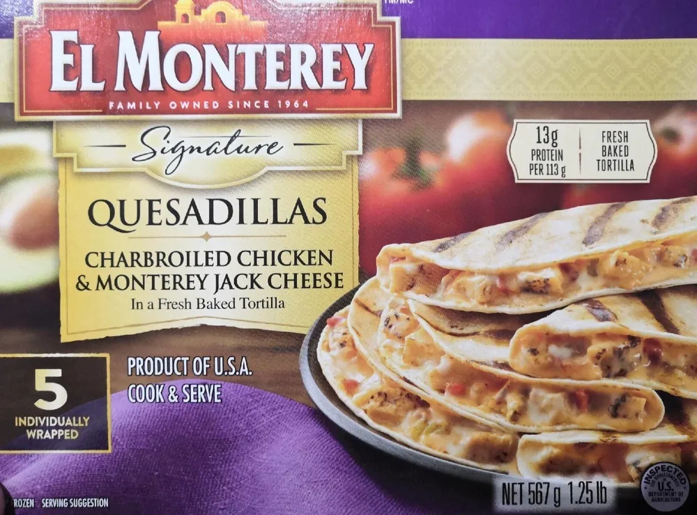 Quesadilla charbroiled chicken and Monterey jac
