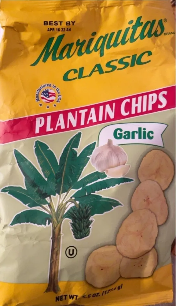 Garlic plantain chips