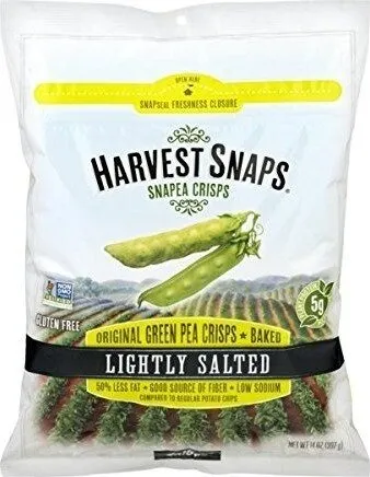 HARVEST SNAPS LIGHTLY SALTED Crispy Baked Veggie Snacks