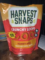 Crunchy Loops Honey BBQ Baked Red Lentil Snacks