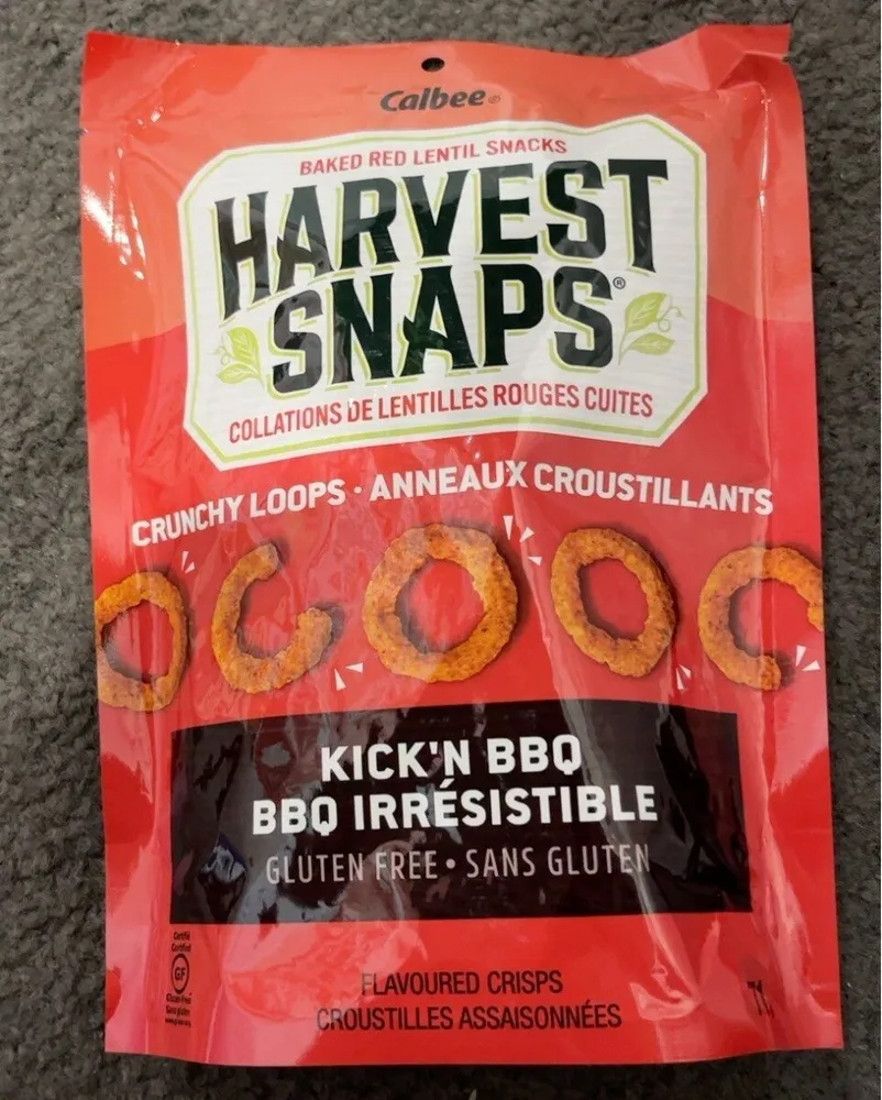 Red lentil snack crisps