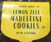 Lemon Zest Madeleine Cookies
