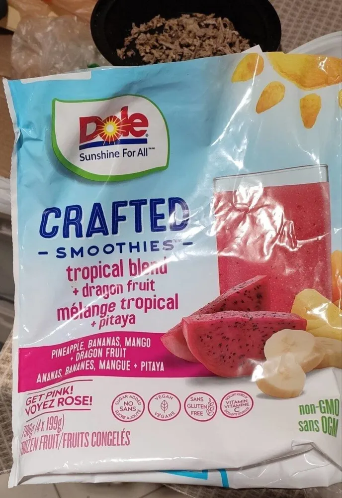 Crafted Smoothies - Tropical Blend + Dragon Fruit