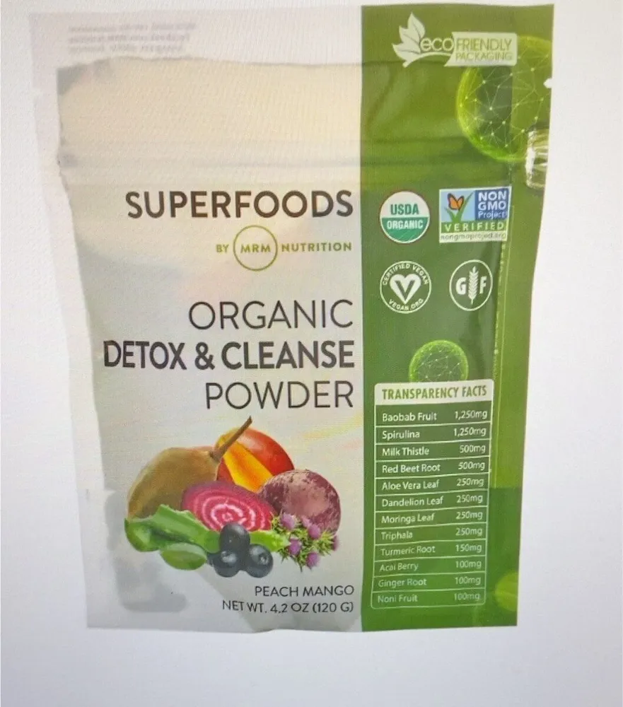 MRM, Organic Detox & Cleanse Powder, Peach Mango