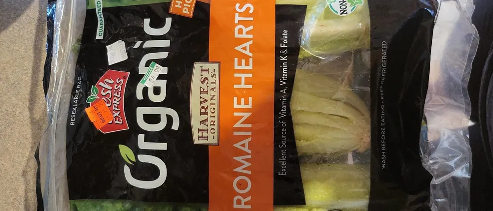 organic romaine hearts
