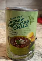 Organic Vegetarian Chili with red beans & onion