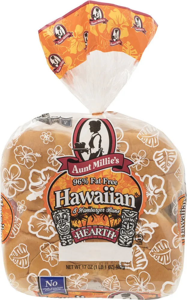 Hawaiian 8 Hamburger Buns