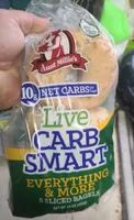 Live Carb Smart Everything & More 5 Sliced Bagels