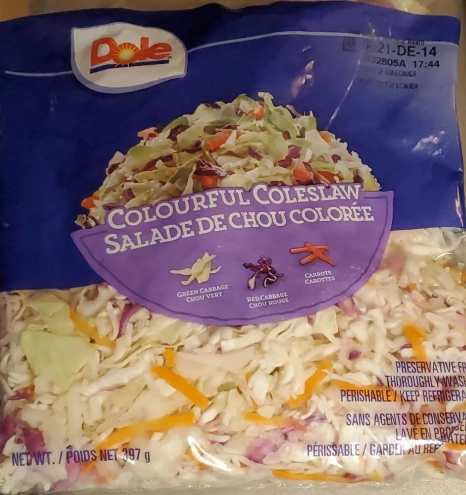 Salade de chou colorée