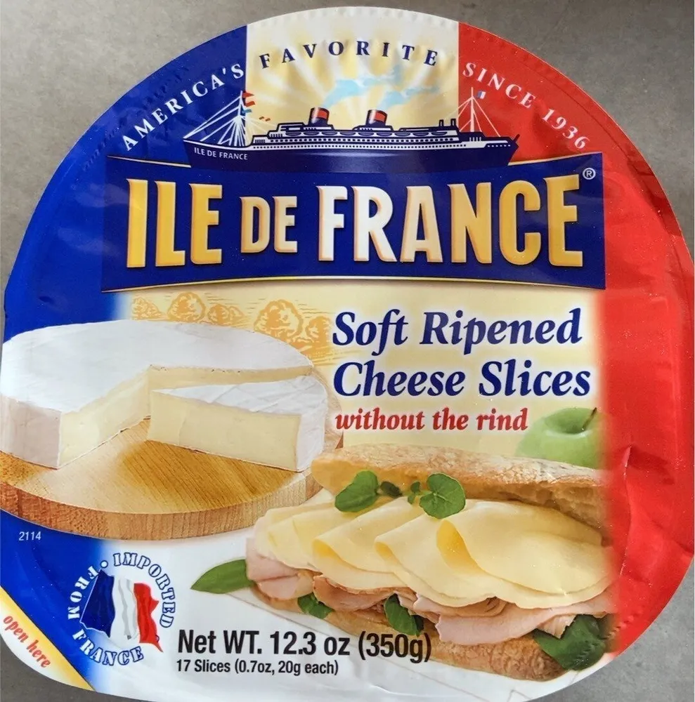 Soft ripened cheese slice