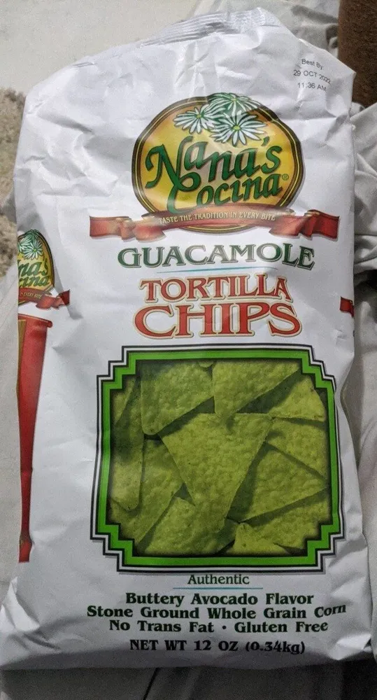 Guacamole tortilla chips