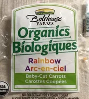 Carottes coupées Arc-en-ciel biologique