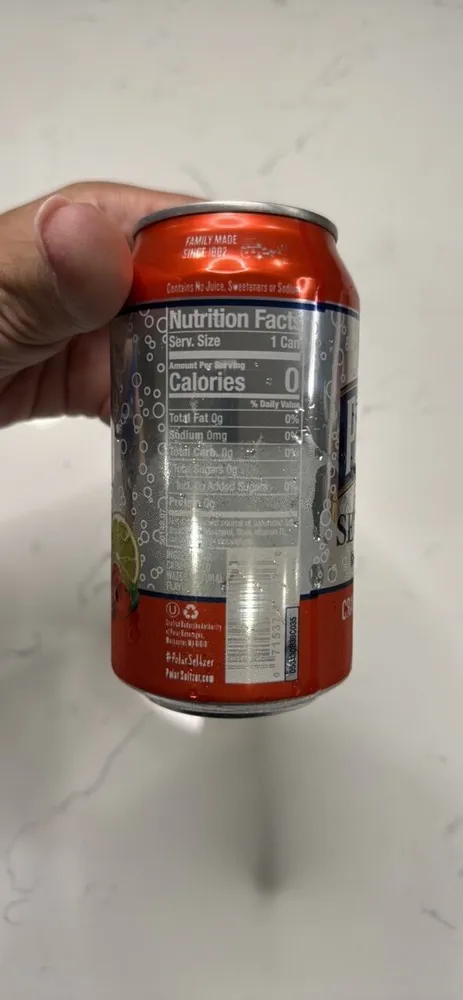 Seltzer Cranberry Lime