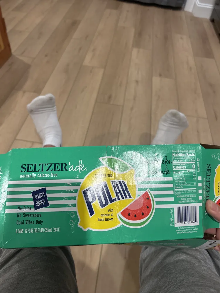 Calorie free watermelon, lemonade naturally sparkling seltzer'ade