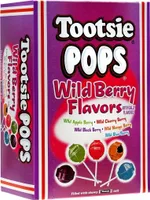 Tootsie popsassortedwild berry flavorswith chocolatey
