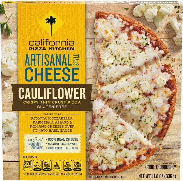 Cauliflower crispy thin crust pizza
