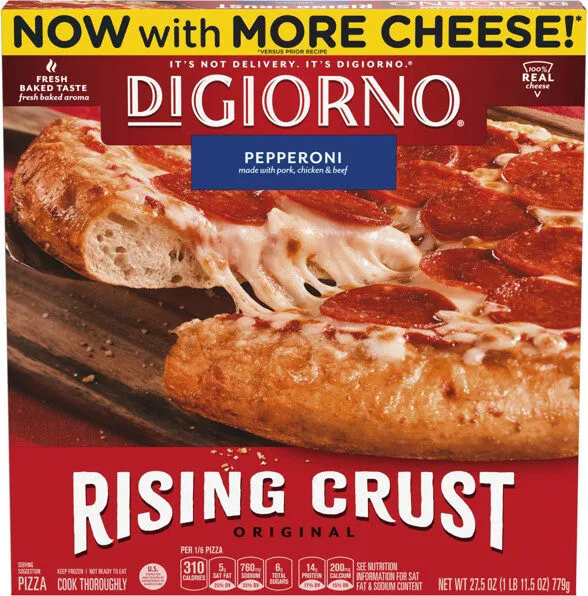 Rising crust pepperoni frozen pizza