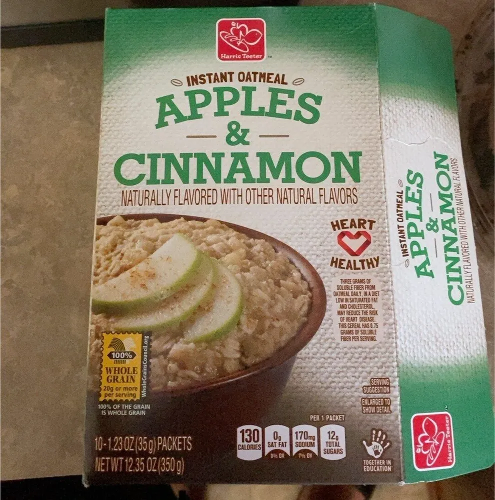 Apples & cinnamon instant oatmeal