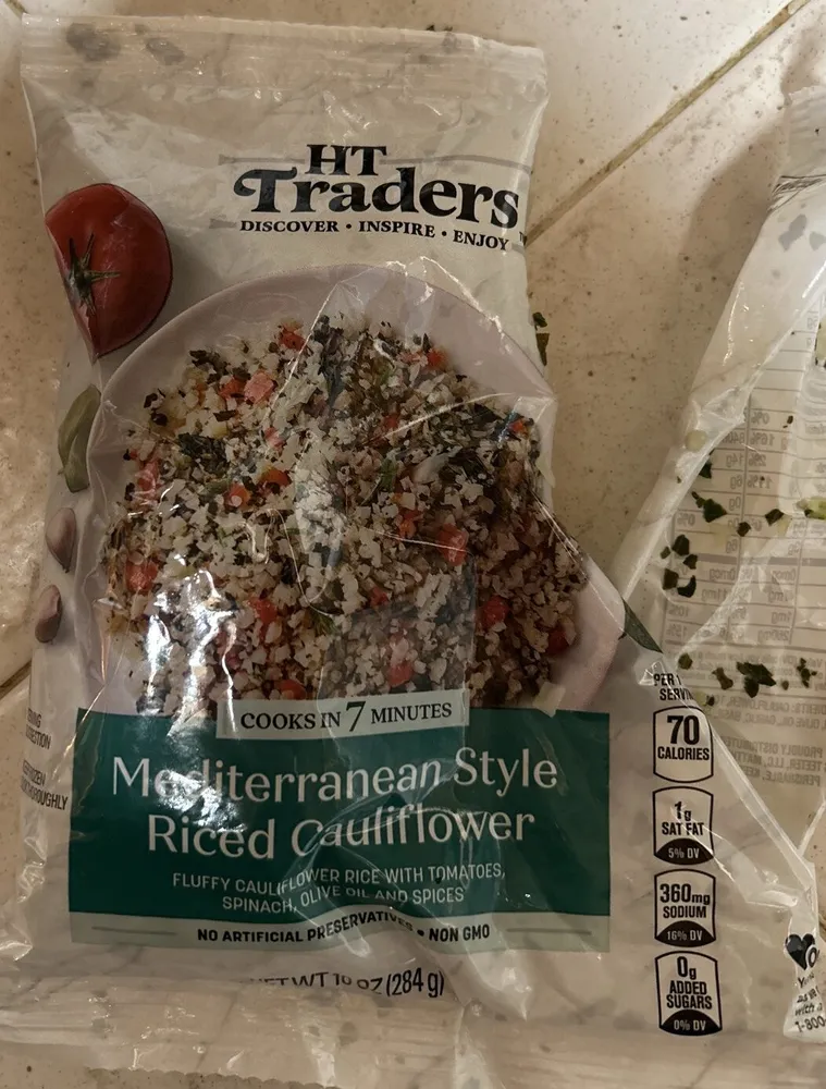 Mediterranean Style Riced Cauliflower
