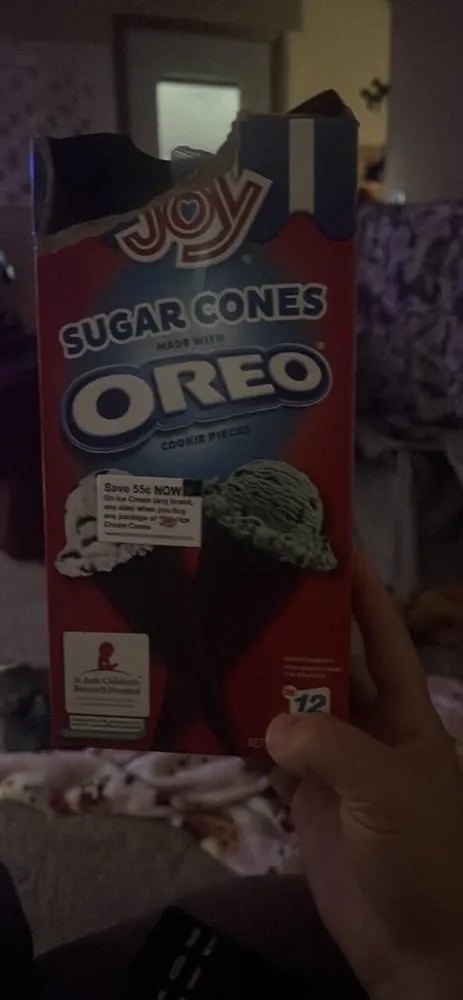 Sugar Cones Oreo Cookie Pieces