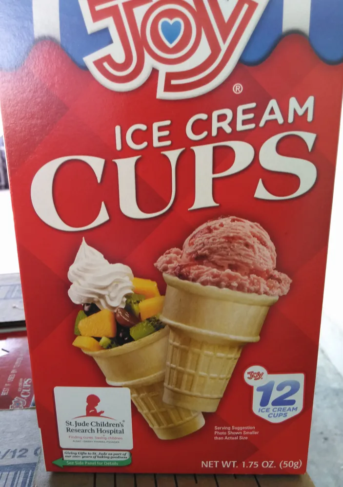 Joy, ice cream cups