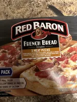 French Bread Singles 3 Meat Pizzas