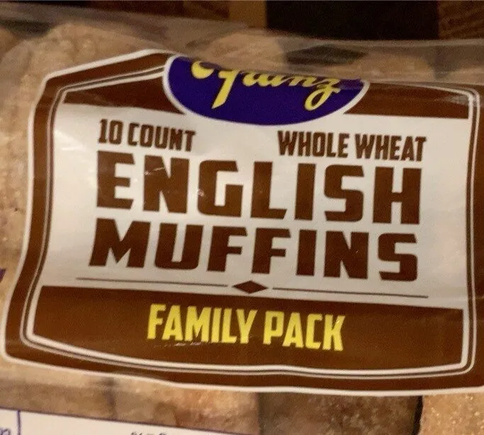 Whole wheat english muffin