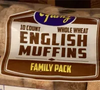 Whole wheat english muffin